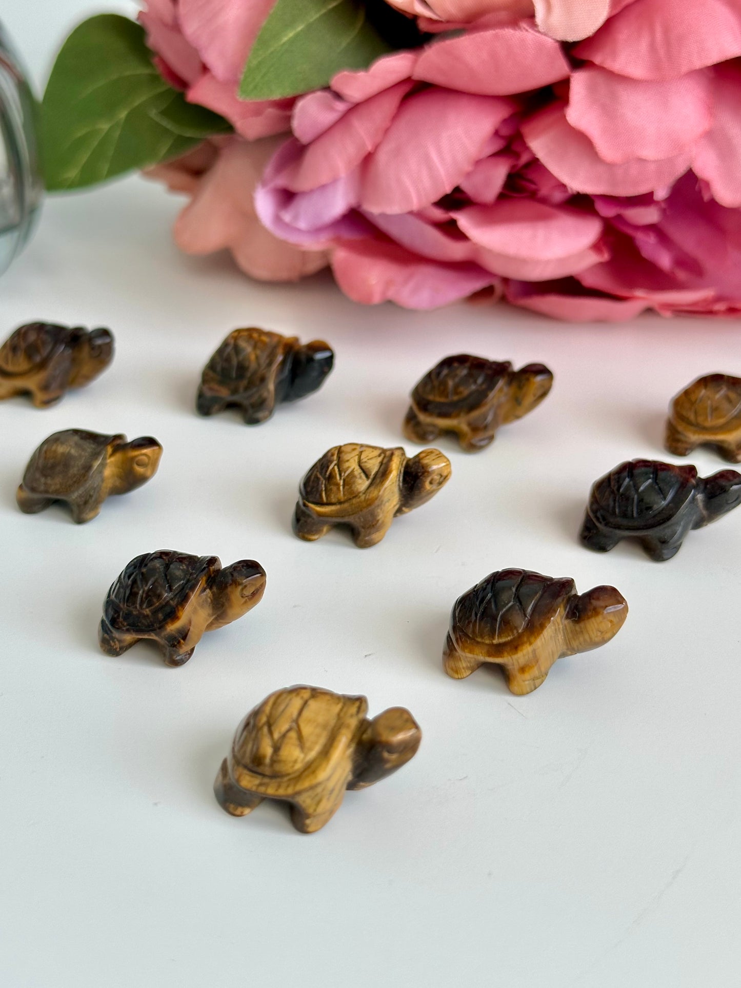 Tiger’s Eye Mini Turtle Carving