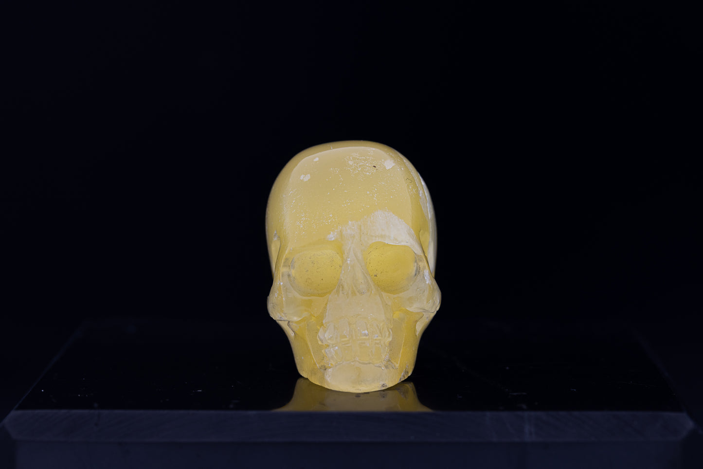 Honeycomb Calcite Skull Carving