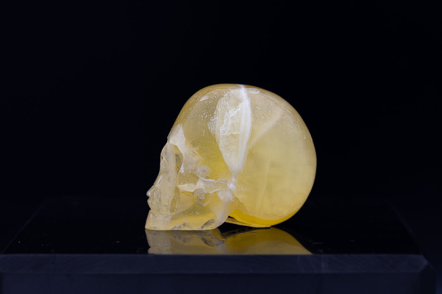 Honeycomb Calcite Skull Carving
