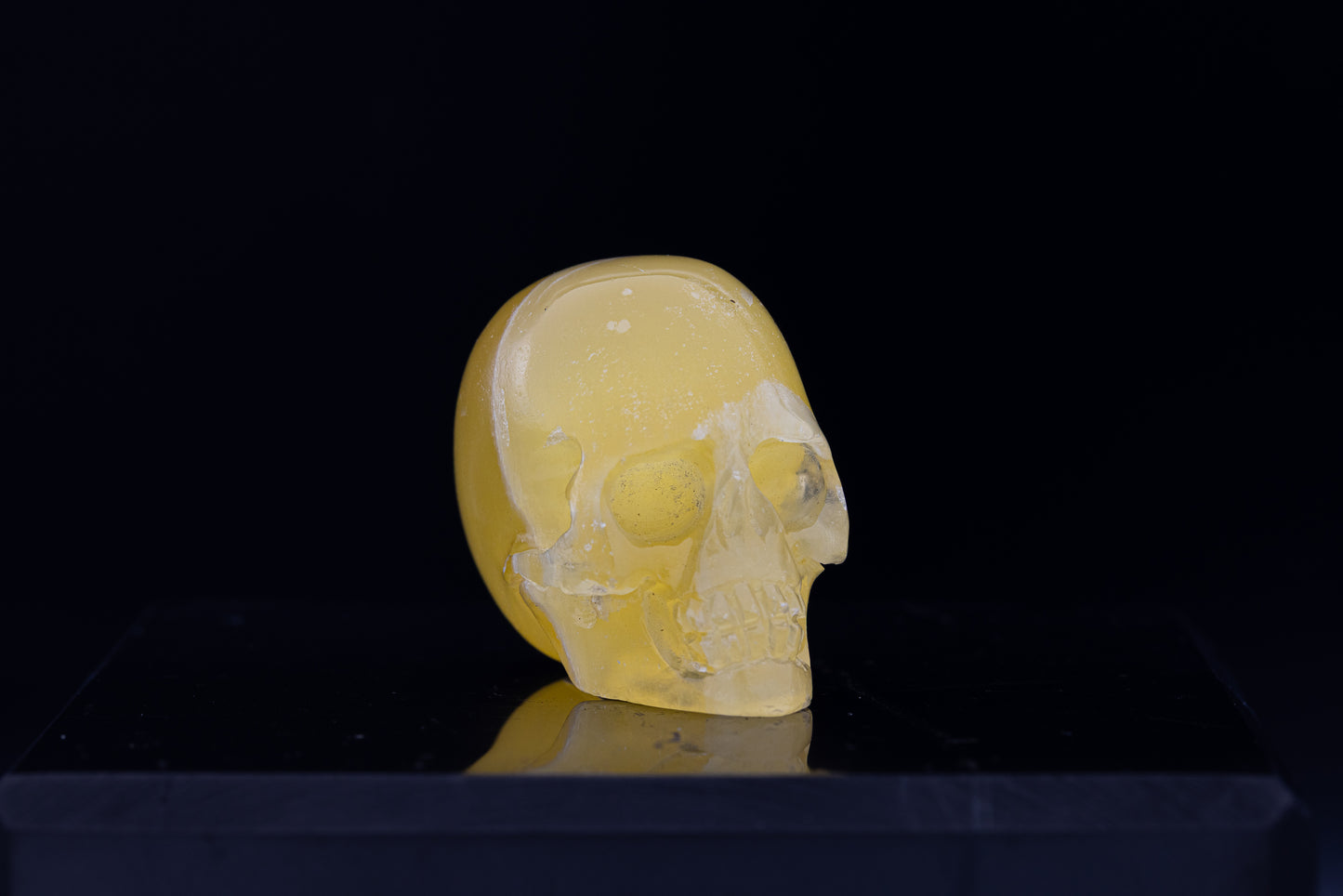Honeycomb Calcite Skull Carving