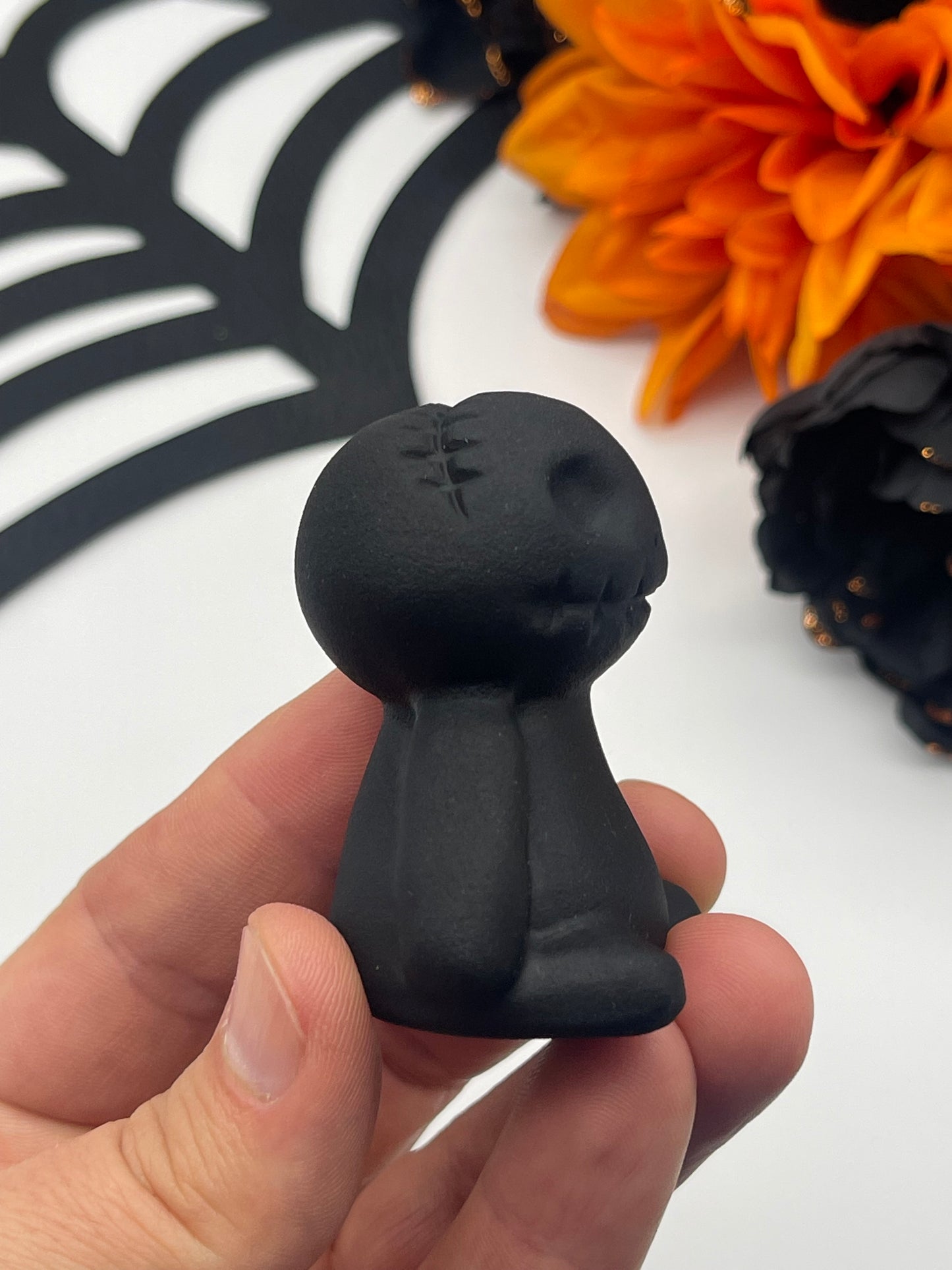 Black Obsidian Voodoo Doll Carving