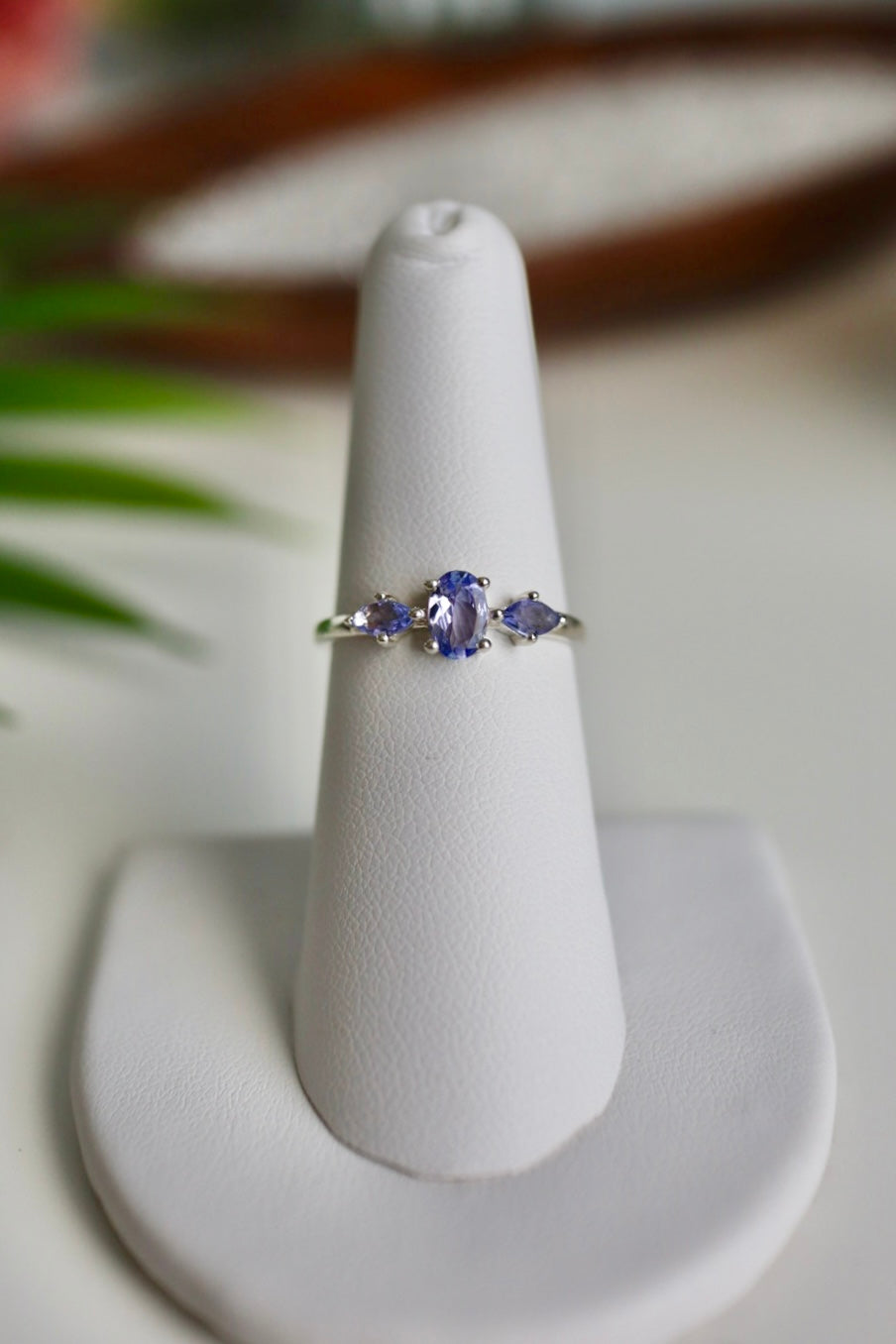 Dainty Tanzanite 3-Stone Ring