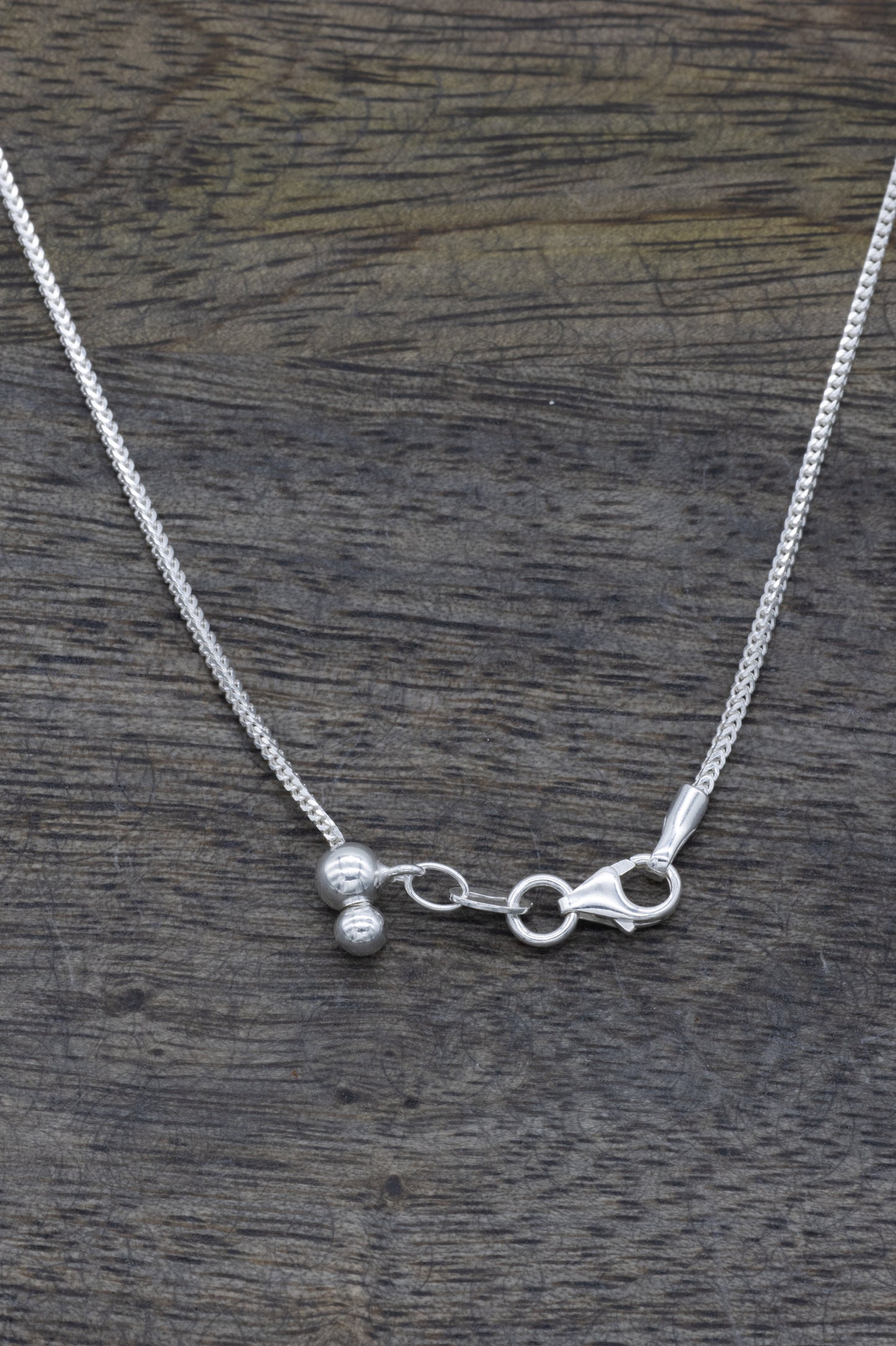 Adjustable Length Franco .925 Sterling Silver Chain