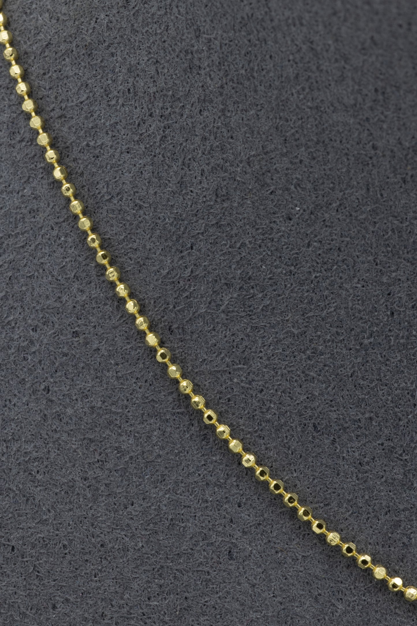 Fixed Length Gold Vermeil Diamond Cut Bead Chain