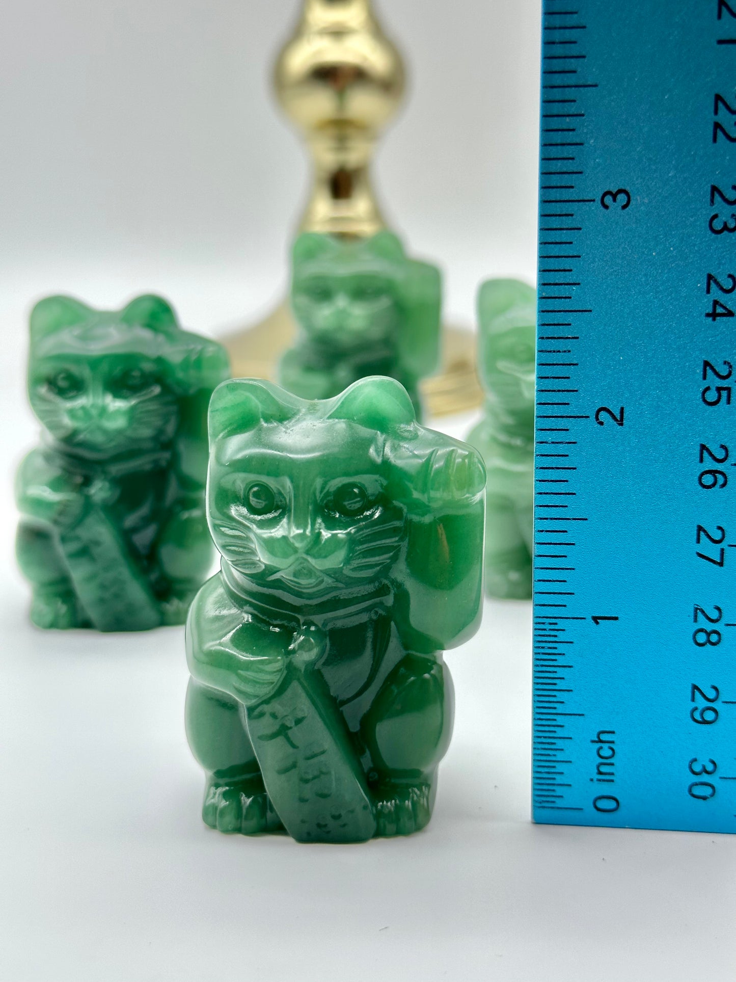 Green Aventurine Lucky Cat, Maneki Neko