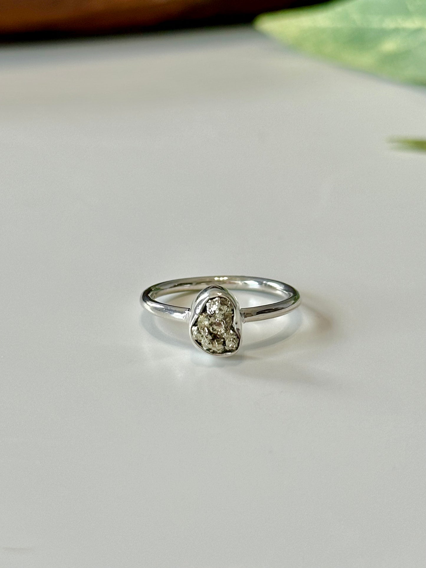Pyrite Ring, Sterling Silver