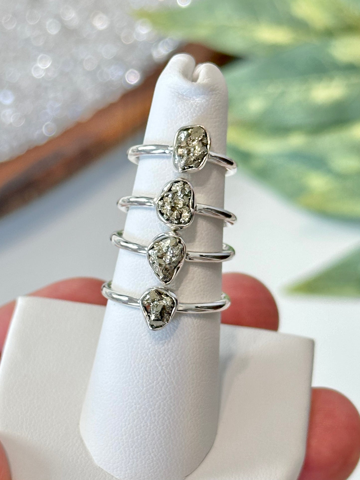 Pyrite Ring, Sterling Silver