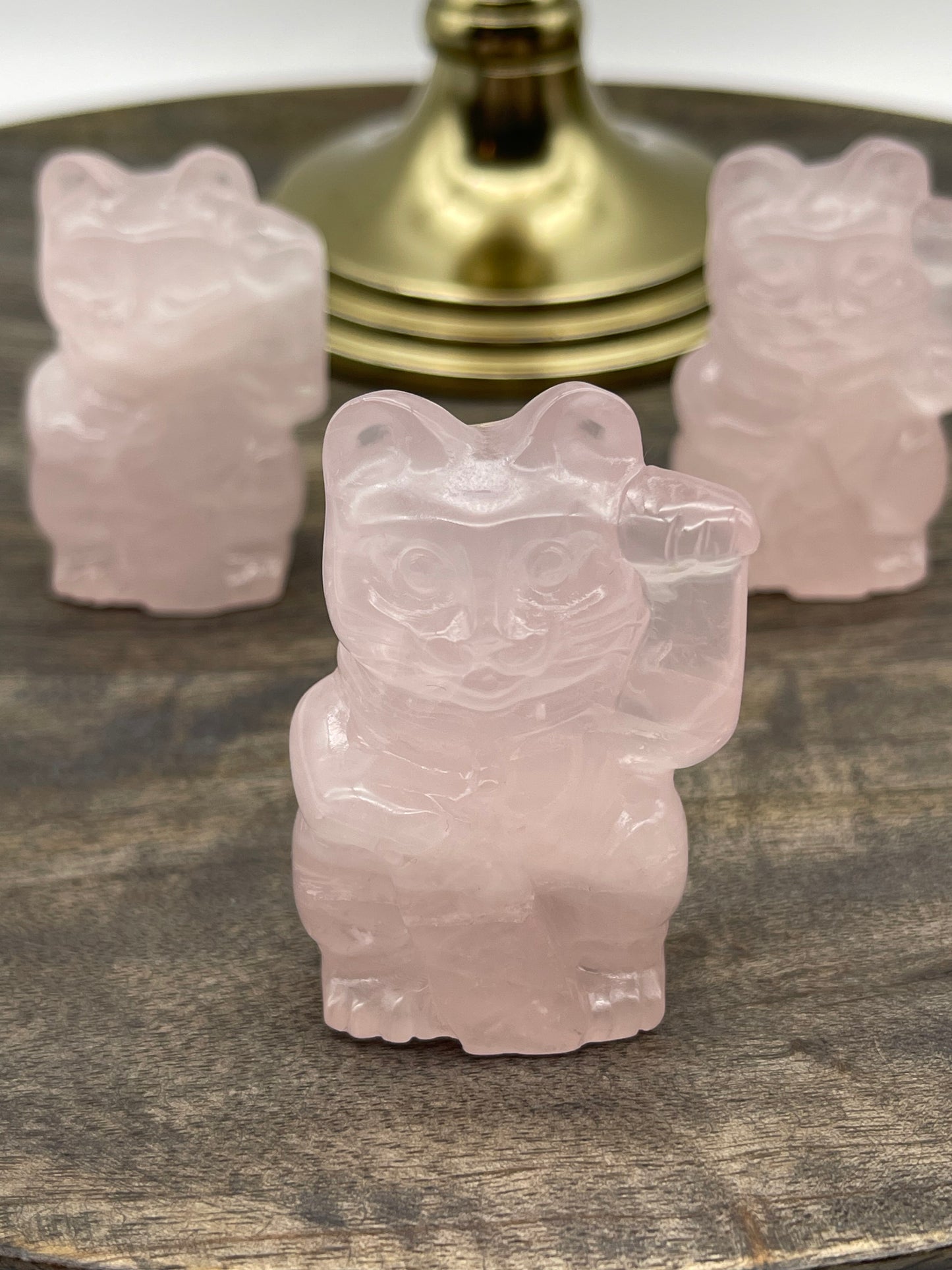 Rose Quartz Lucky Cat, Maneki Neko