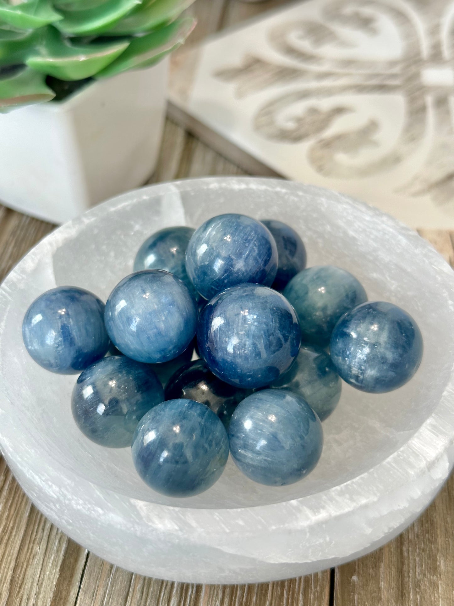 High Quality, Blue Kyanite Mini Spheres