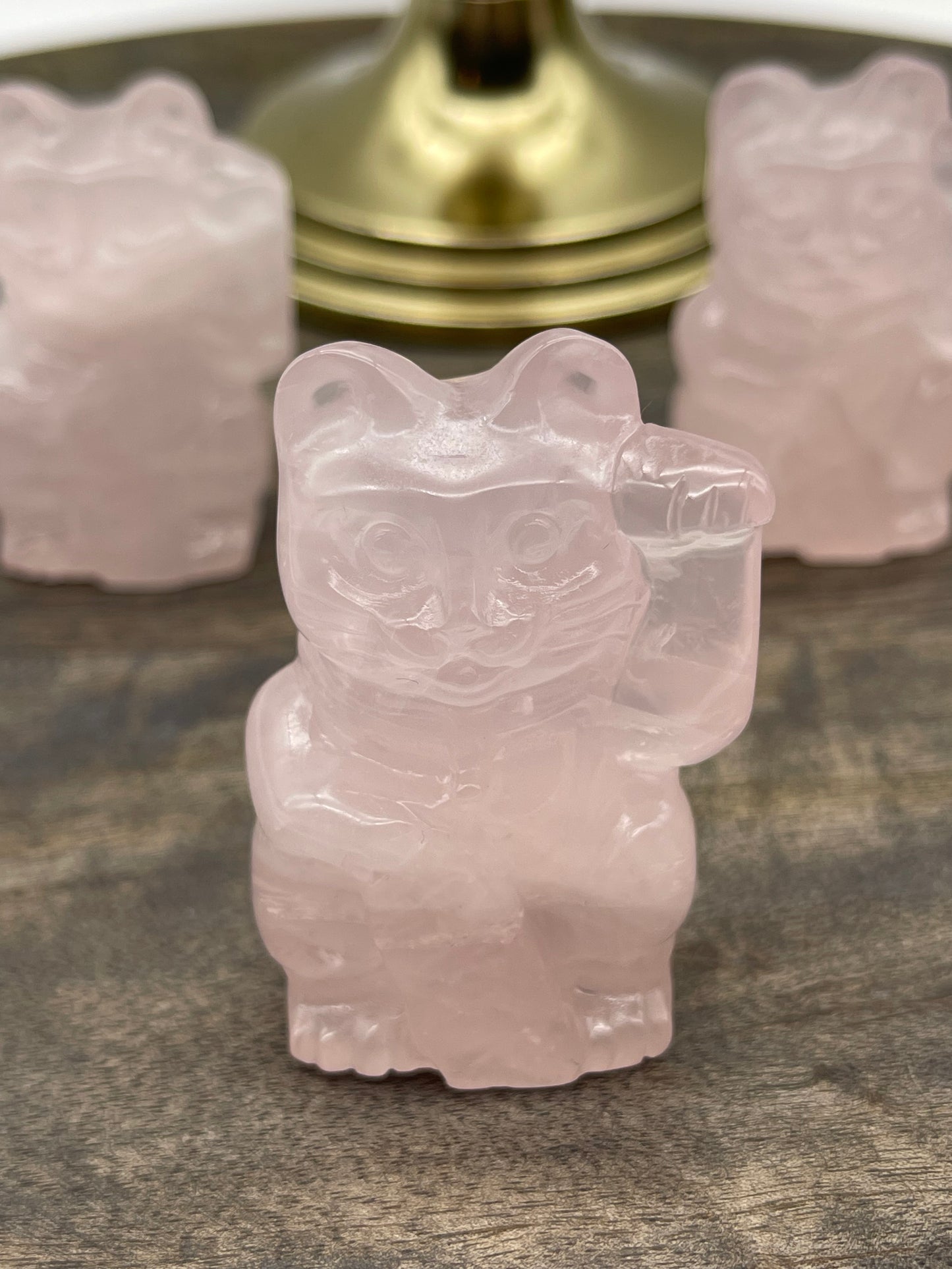 Rose Quartz Lucky Cat, Maneki Neko