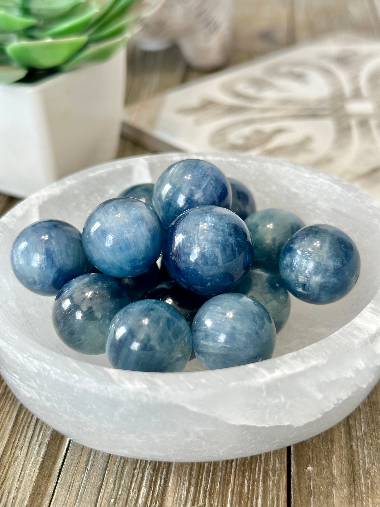 High Quality, Blue Kyanite Mini Spheres