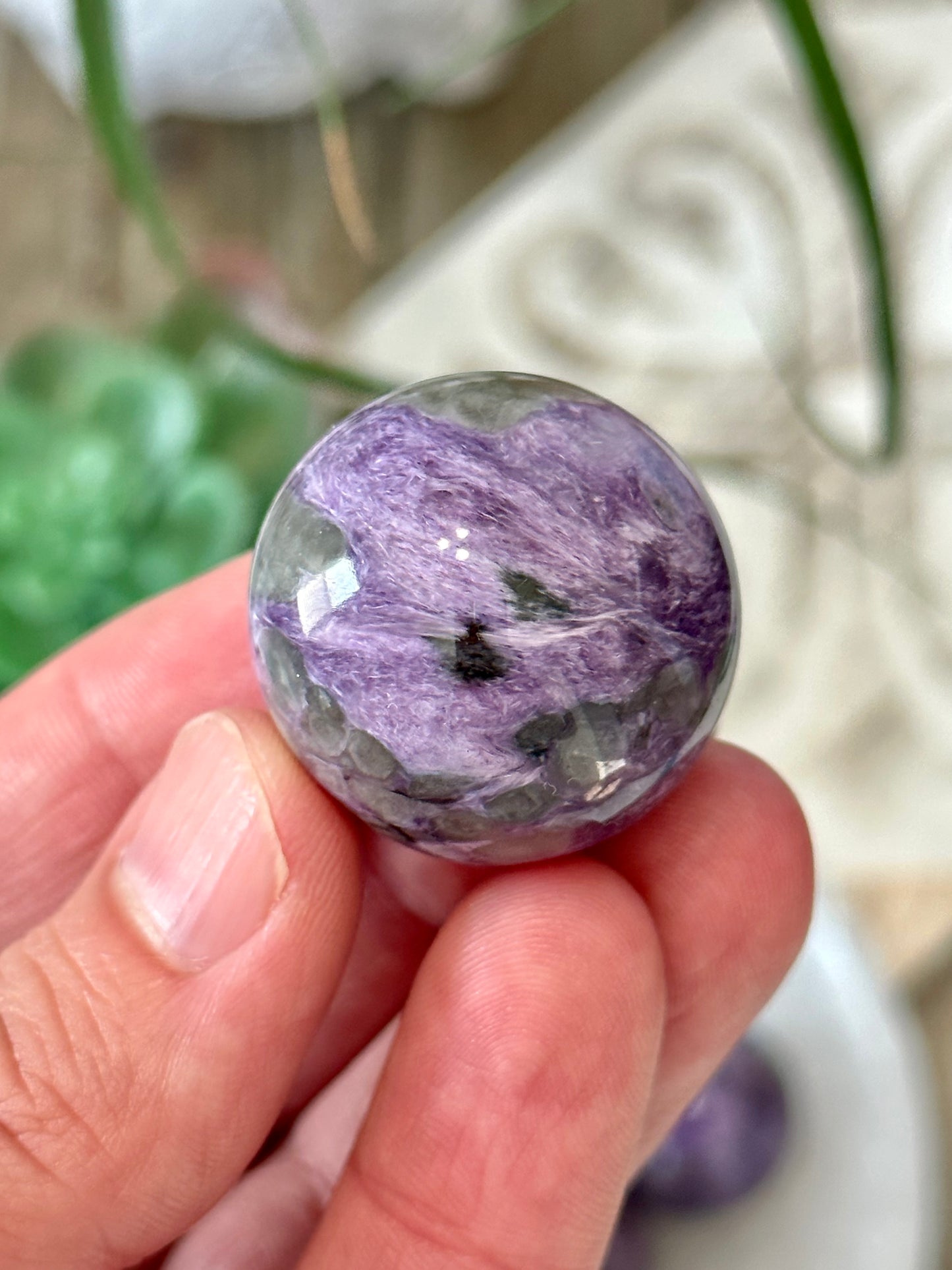 Small Charoite Sphere