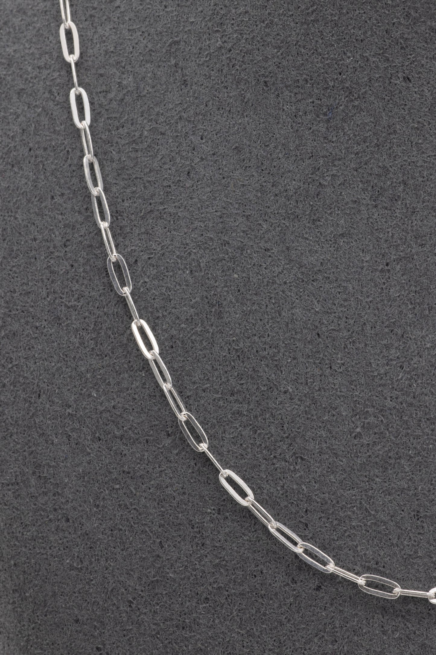 Adjustable Length Paperclip .925 Sterling Silver Chain