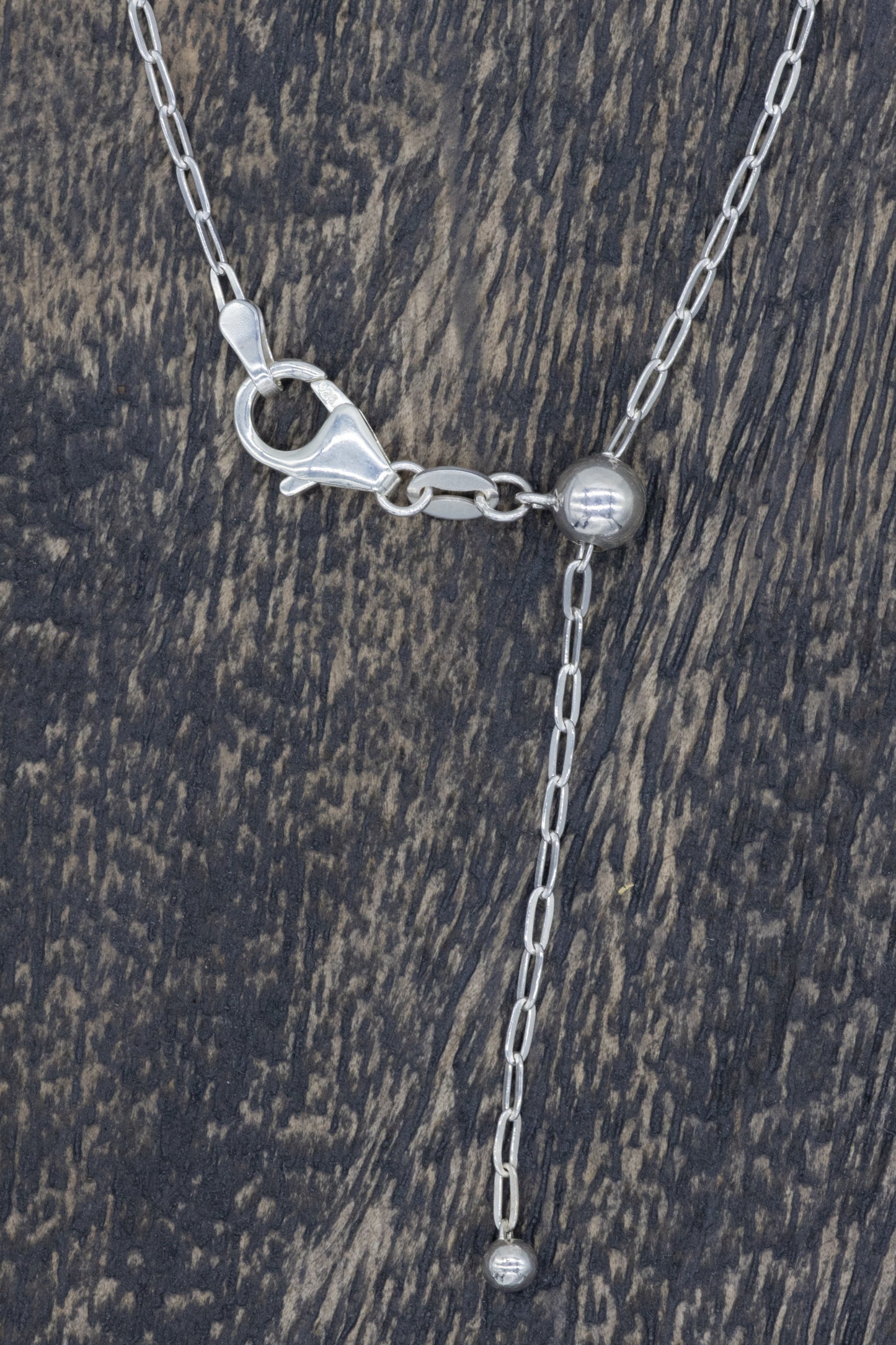 Adjustable Length Paperclip .925 Sterling Silver Chain