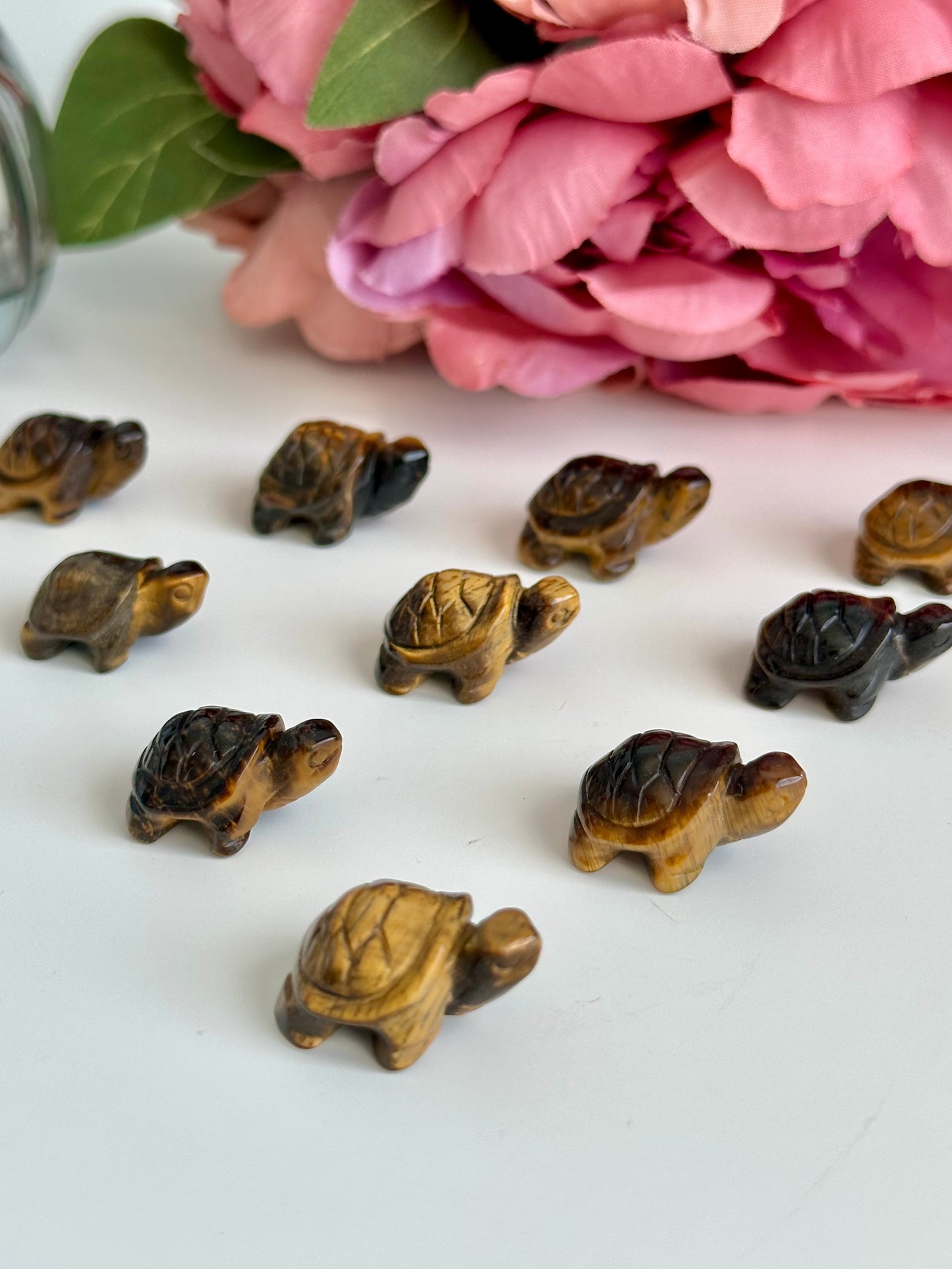 Tiger’s Eye Mini Turtle Carving