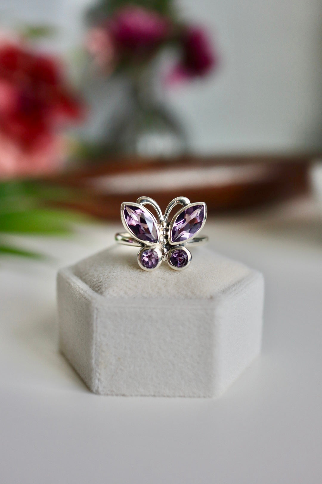 Amethyst Butterfly Ring