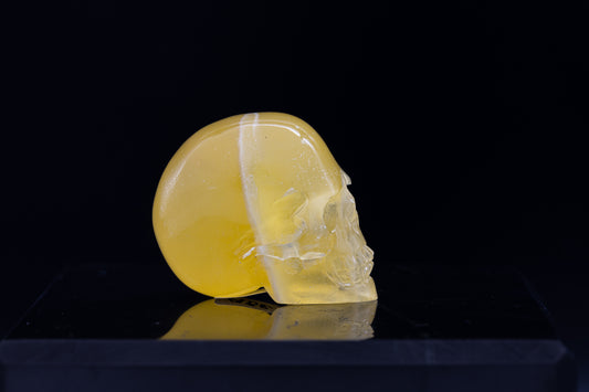 Honeycomb Calcite Skull Carving