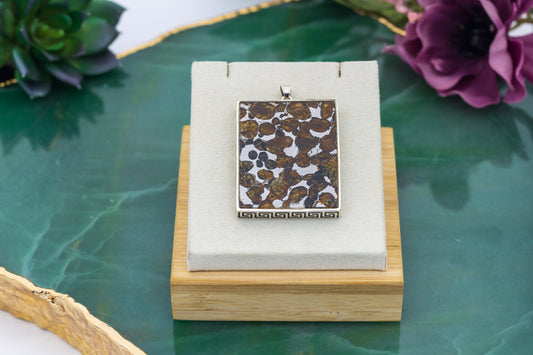 Pallasite (Meteorite + Olivine) Pendant