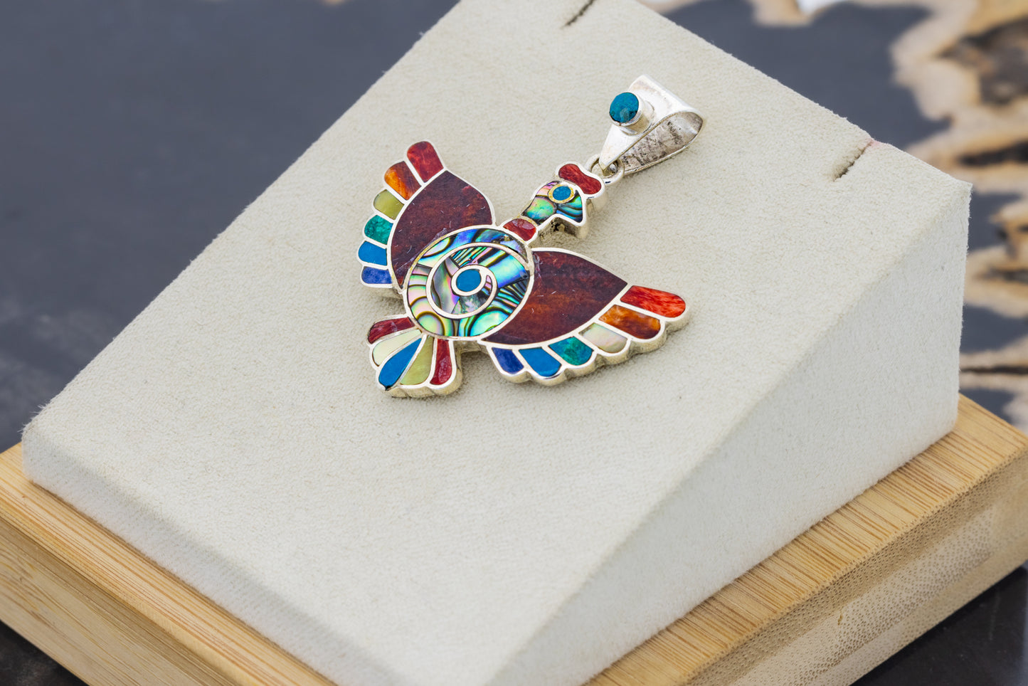 Peruvian Thunderbird Inlay Pendant