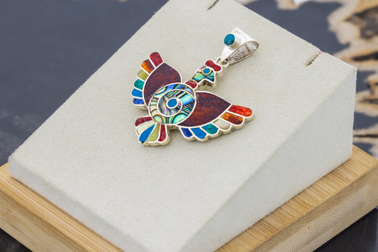 Peruvian Thunderbird Inlay Pendant