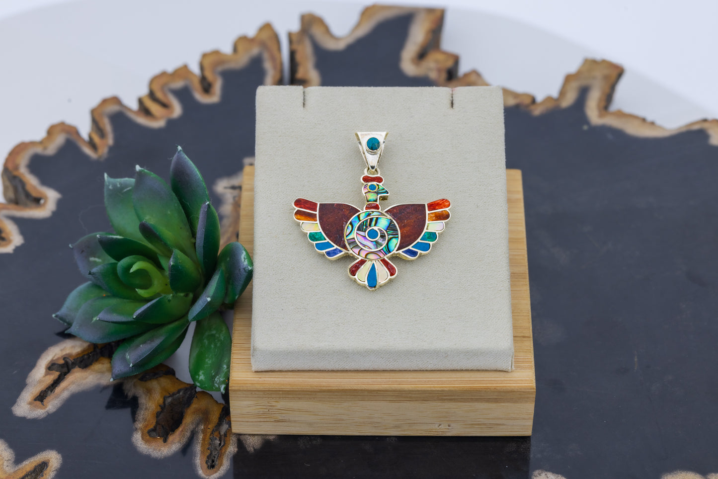 Peruvian Thunderbird Inlay Pendant