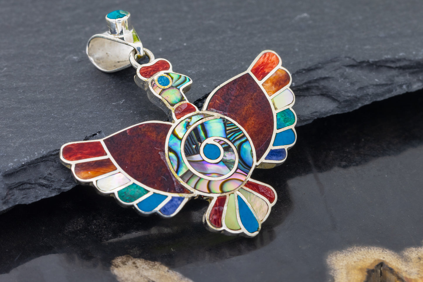 Peruvian Thunderbird Inlay Pendant