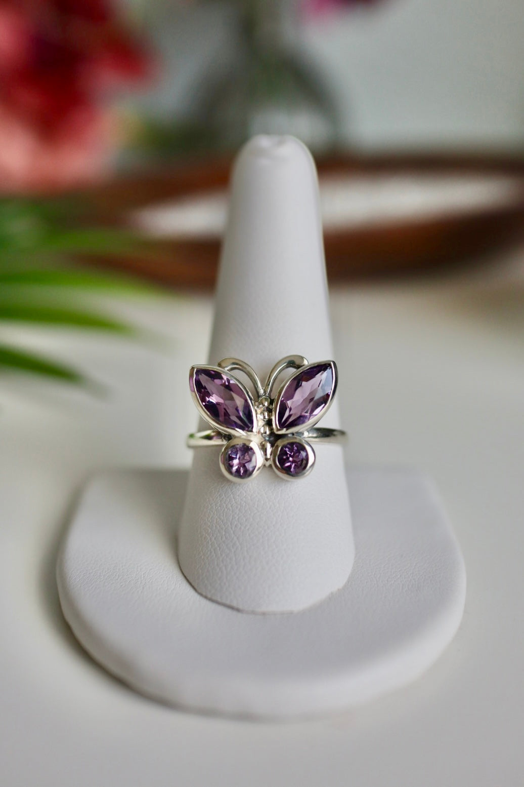 Amethyst Butterfly Ring