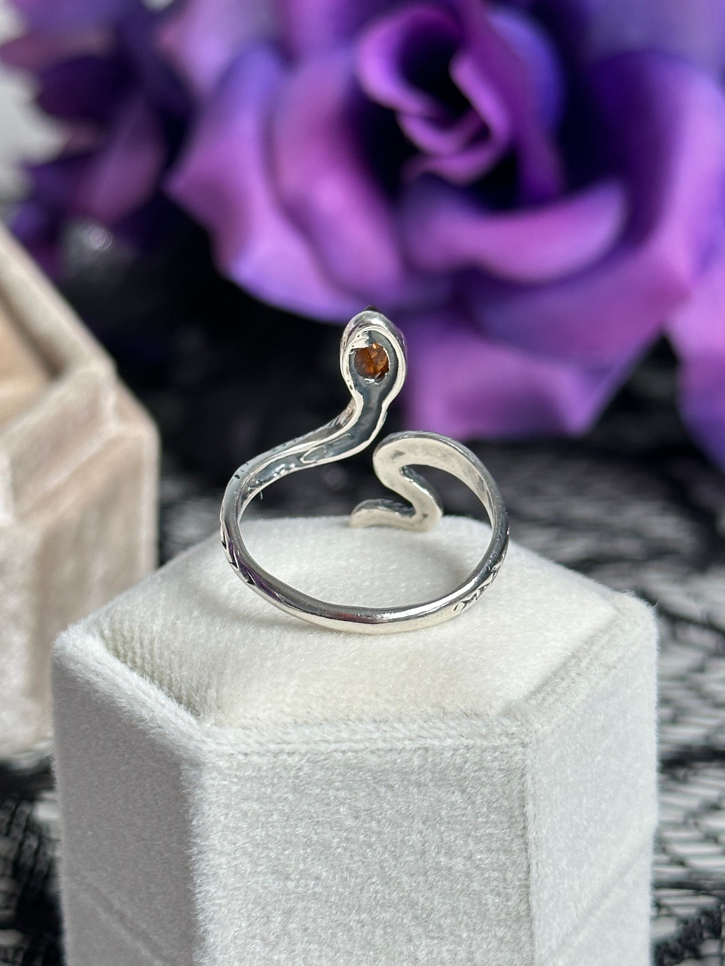 Baltic Amber Adjustable Snake Ring