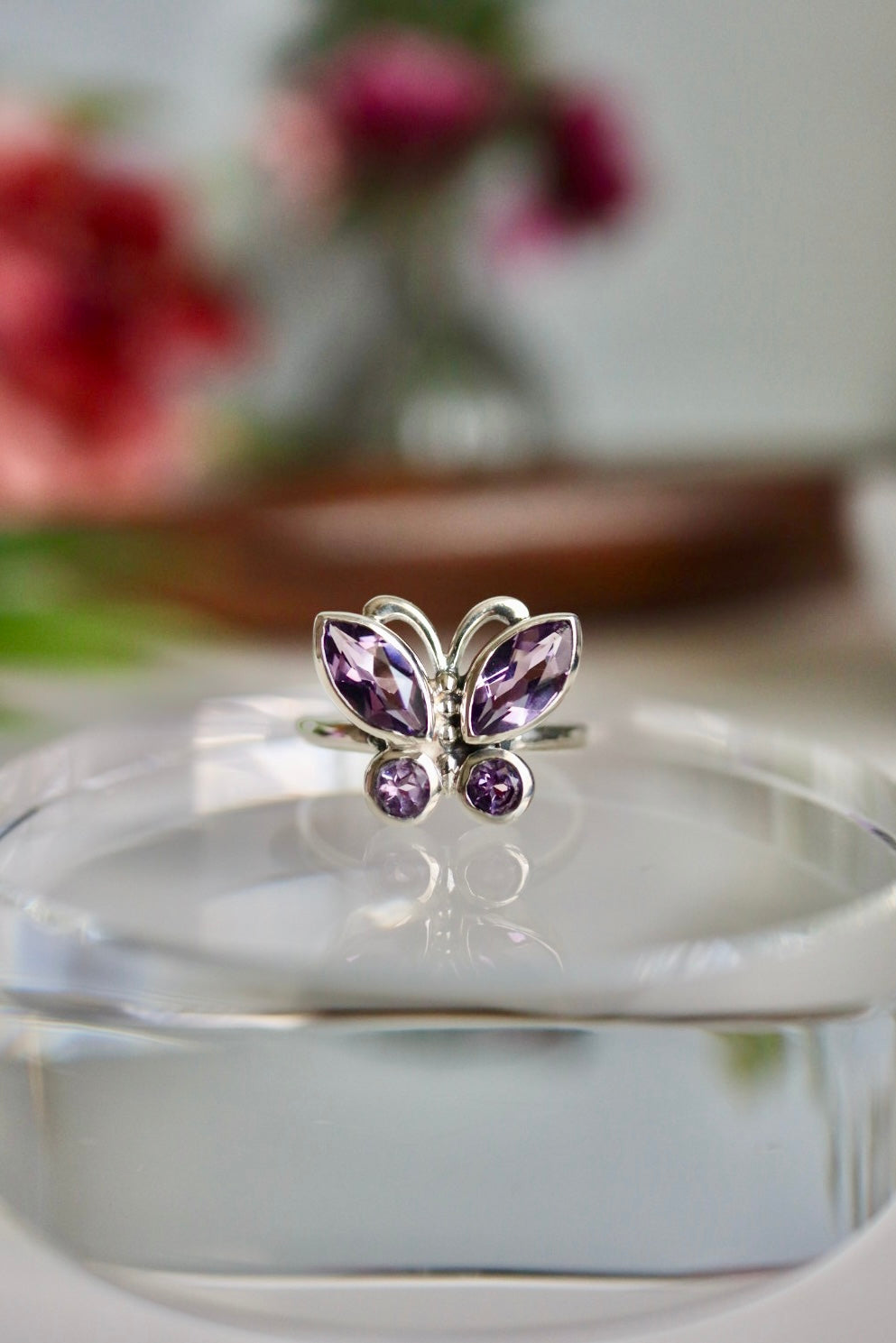 Amethyst Butterfly Ring