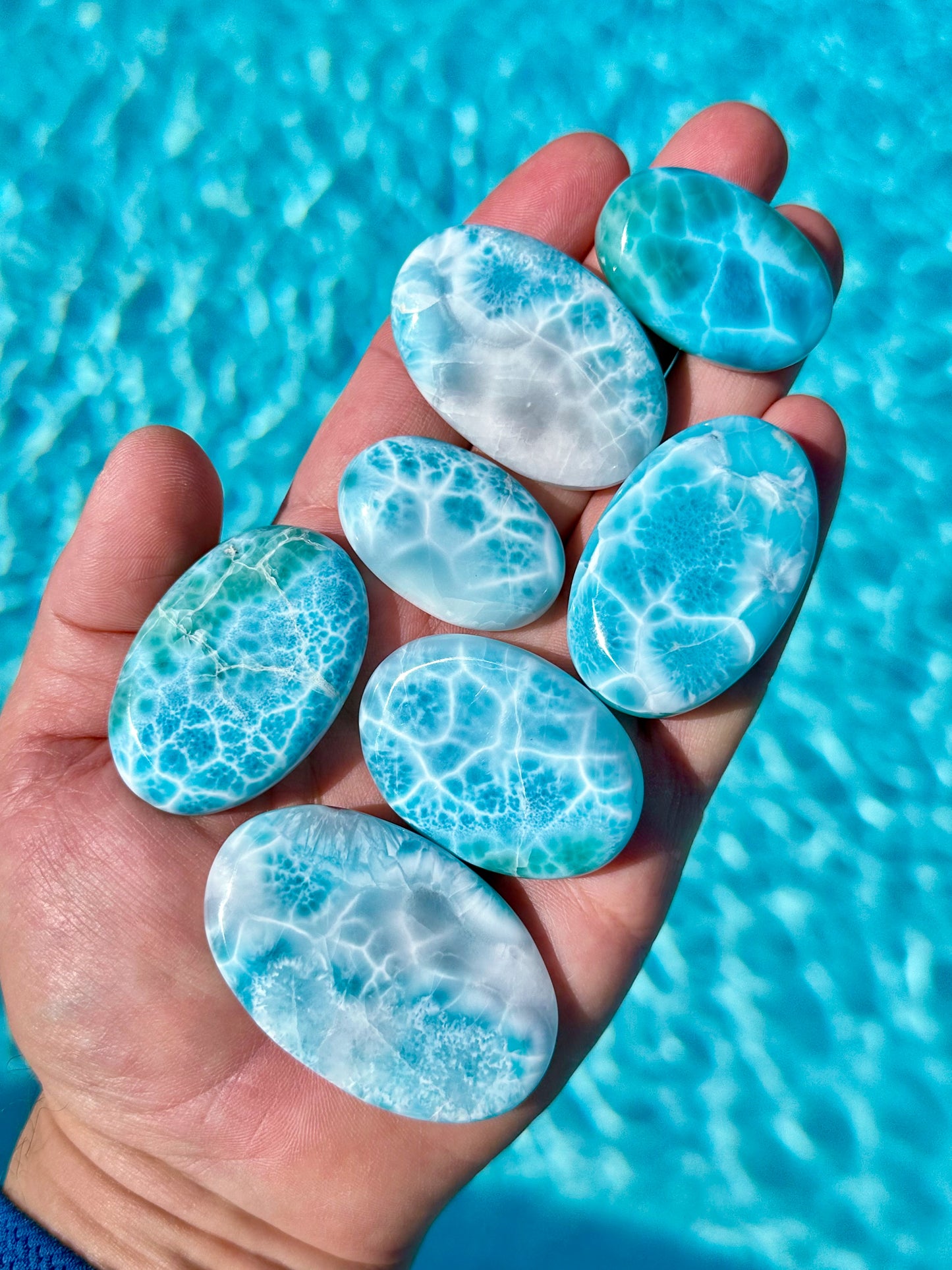 AA Larimar Palm Stones