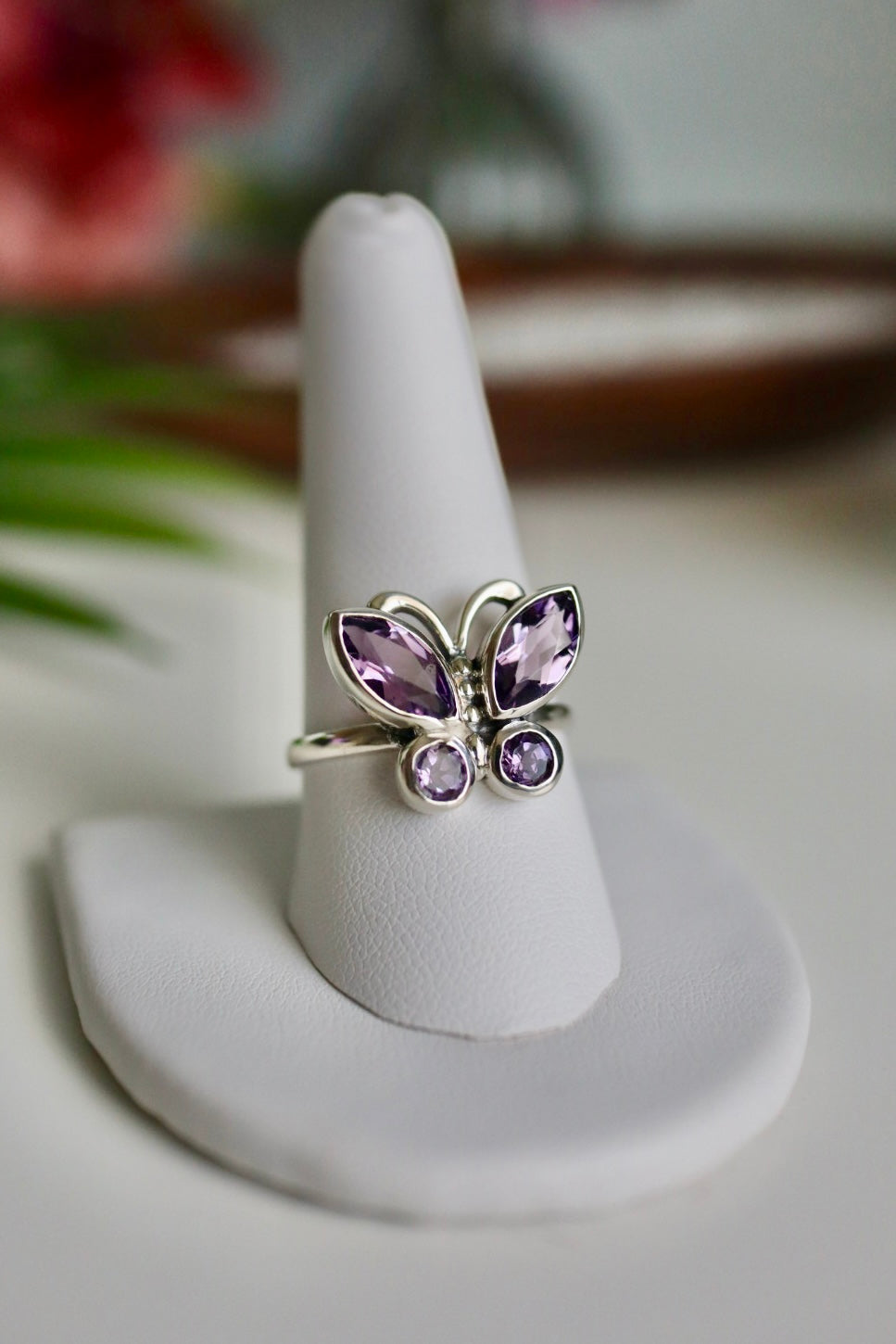 Amethyst Butterfly Ring