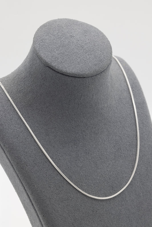 Adjustable Length Franco .925 Sterling Silver Chain