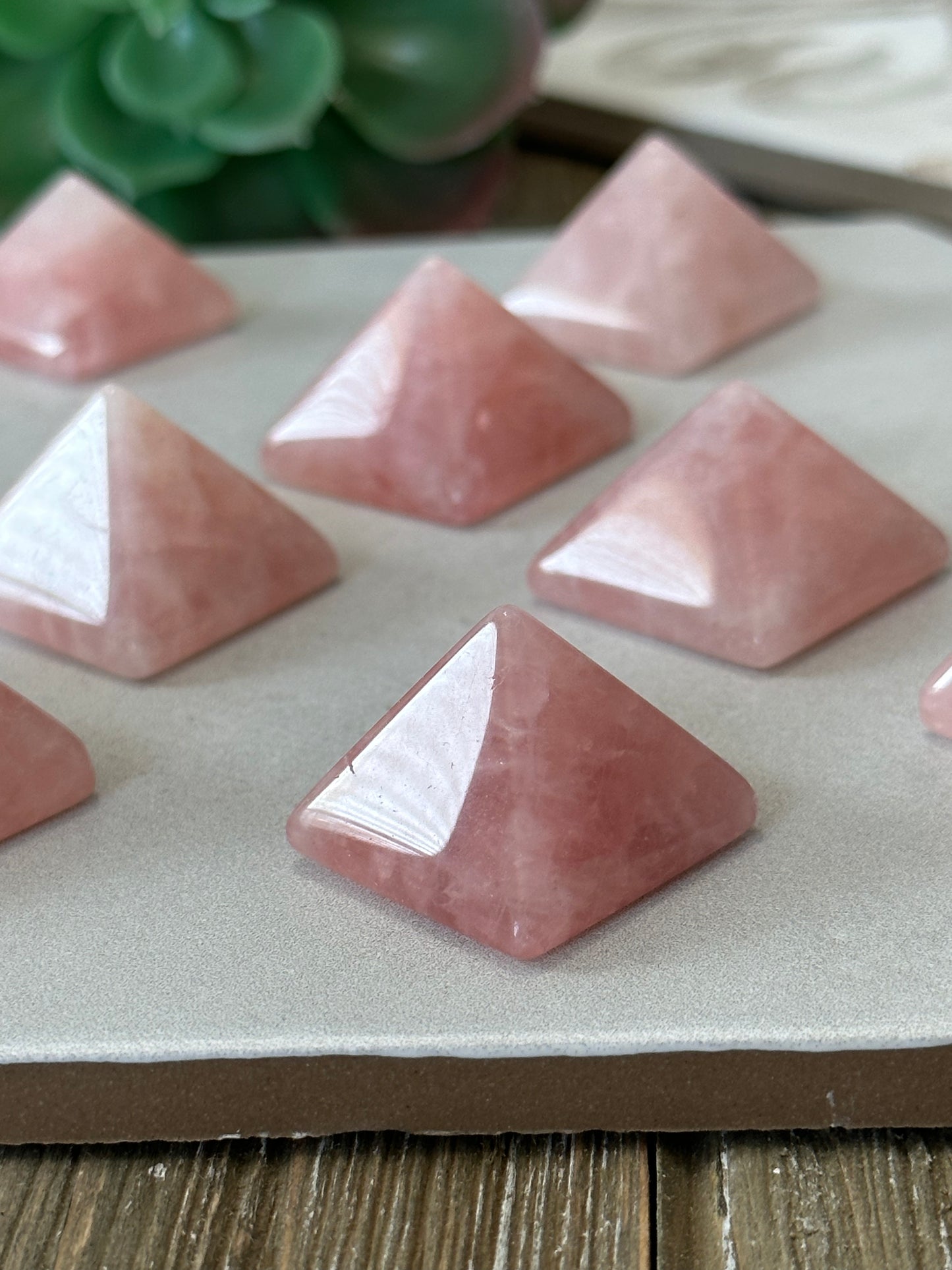 1 Inch Mini Rose Quartz Pyramid