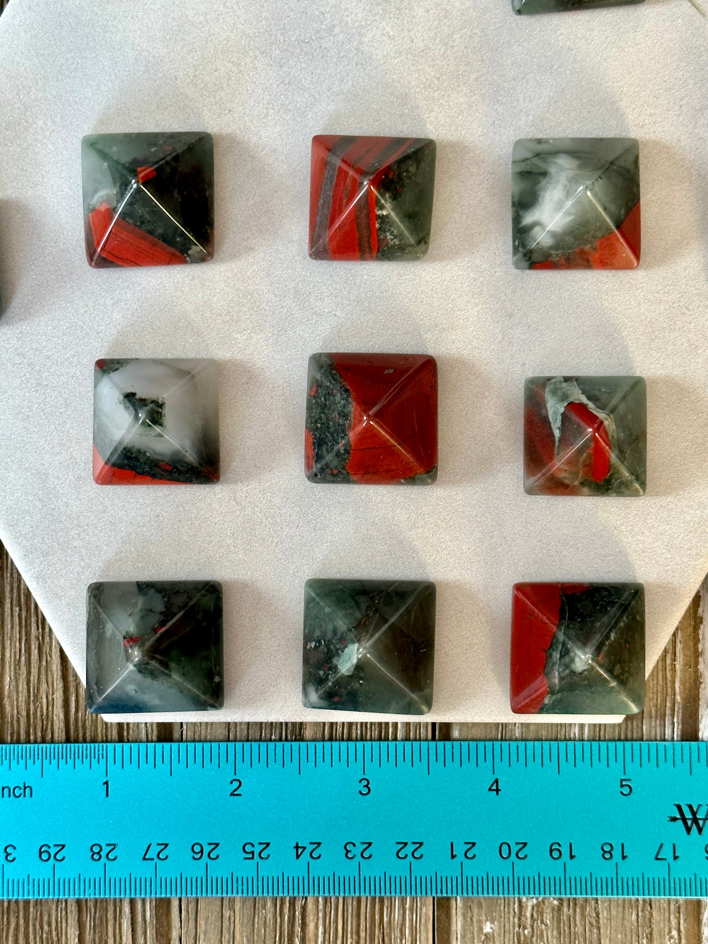 1 Inch Mini Bloodstone Pyramid