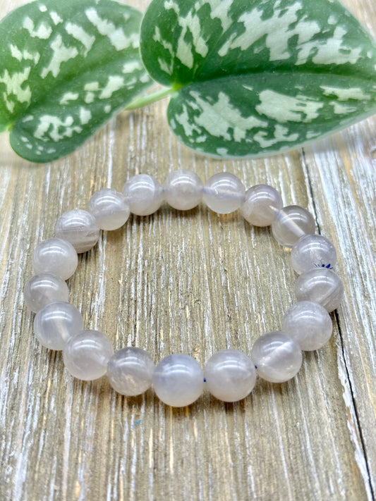 8-9mm Blue Rose Quartz Stretch Bracelet