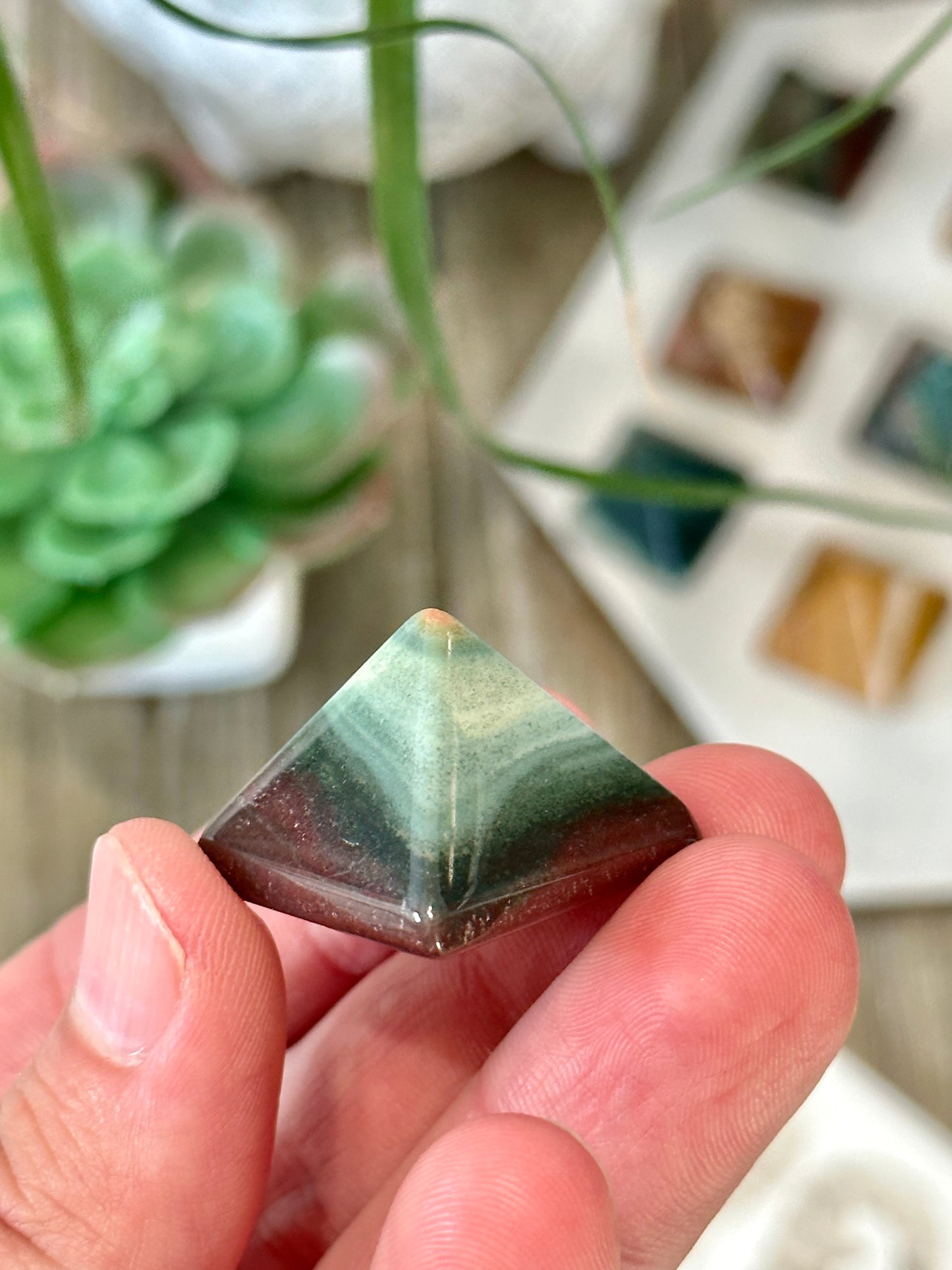 1 Inch Mini Ocean Jasper Pyramid