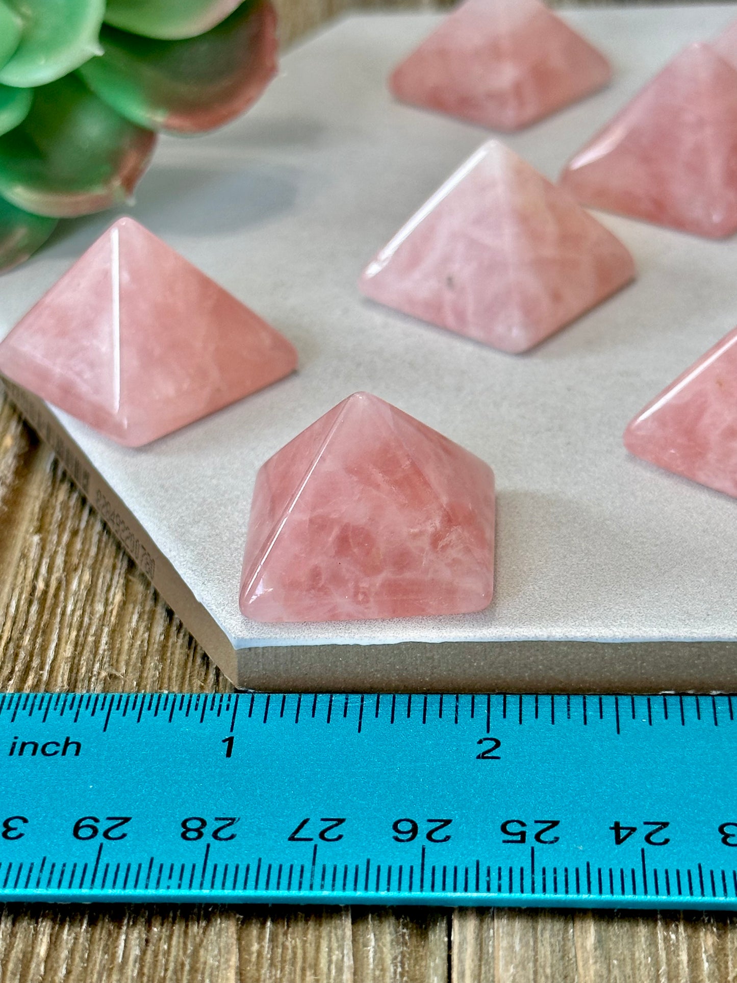 1 Inch Mini Rose Quartz Pyramid