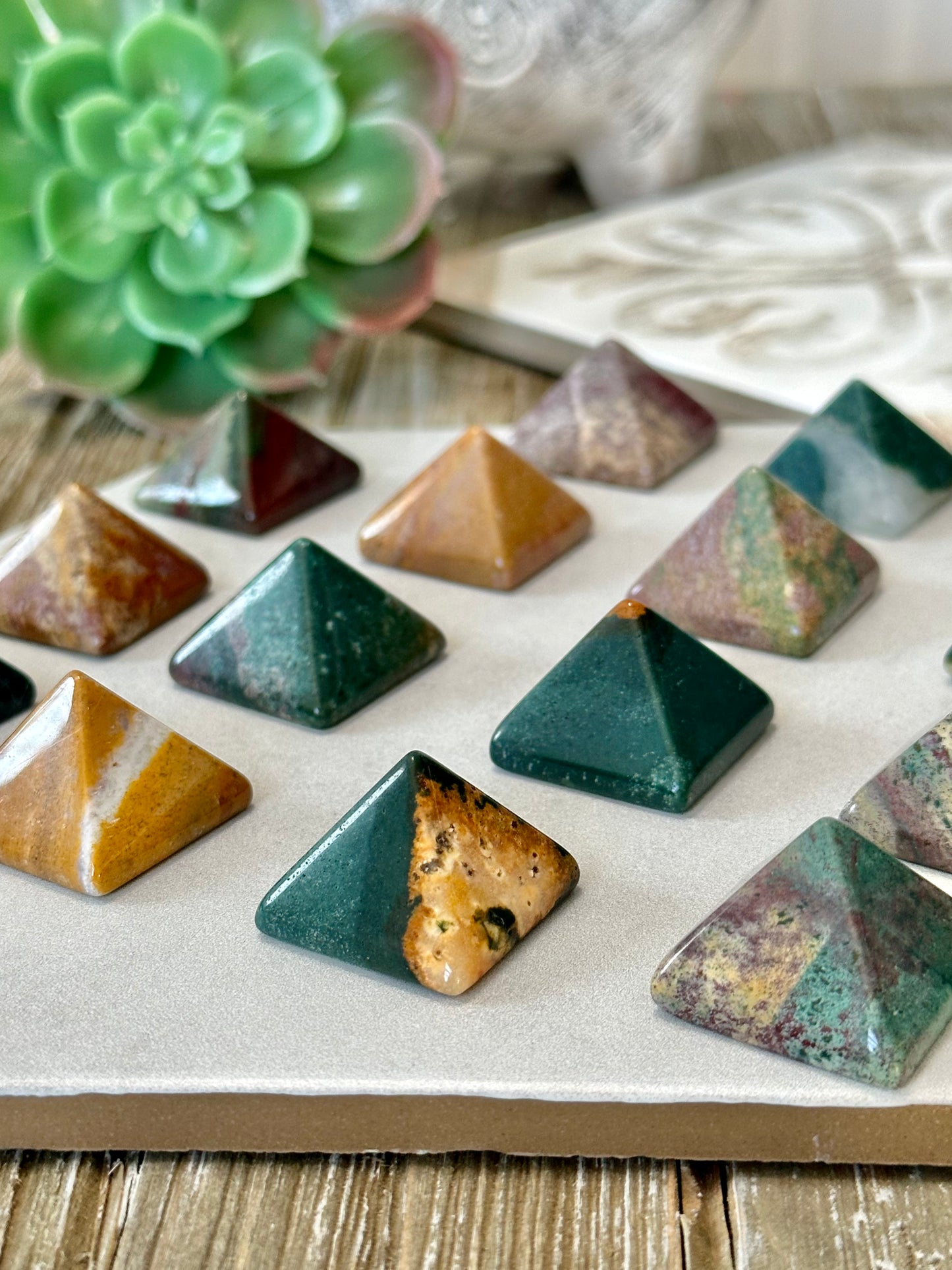 1 Inch Mini Ocean Jasper Pyramid