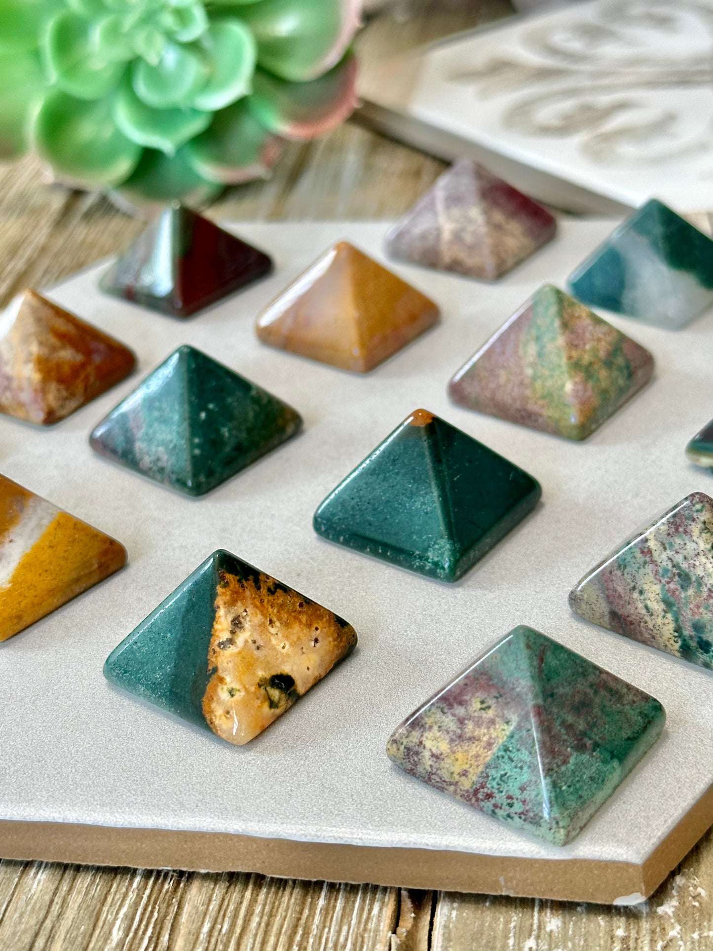 1 Inch Mini Ocean Jasper Pyramid