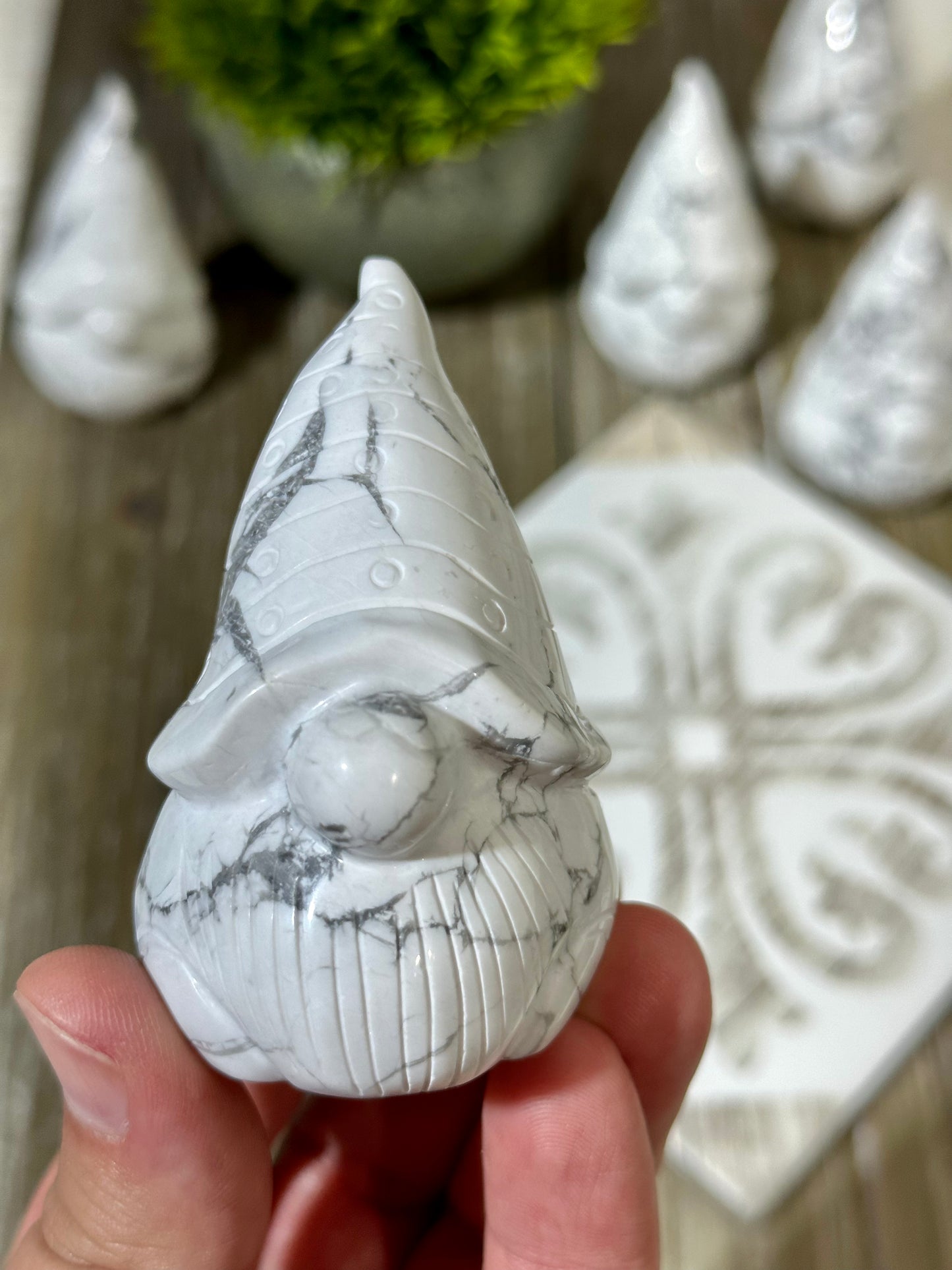 Small Howlite Gnome Carving