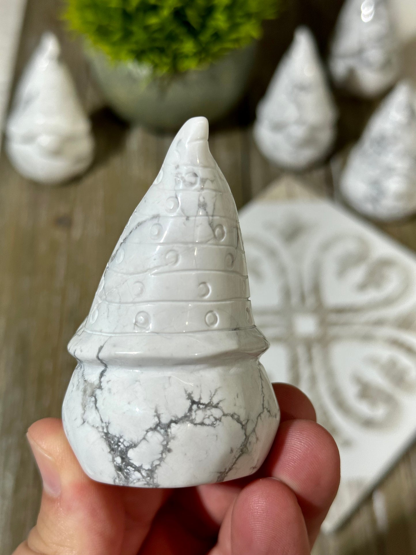 Small Howlite Gnome Carving