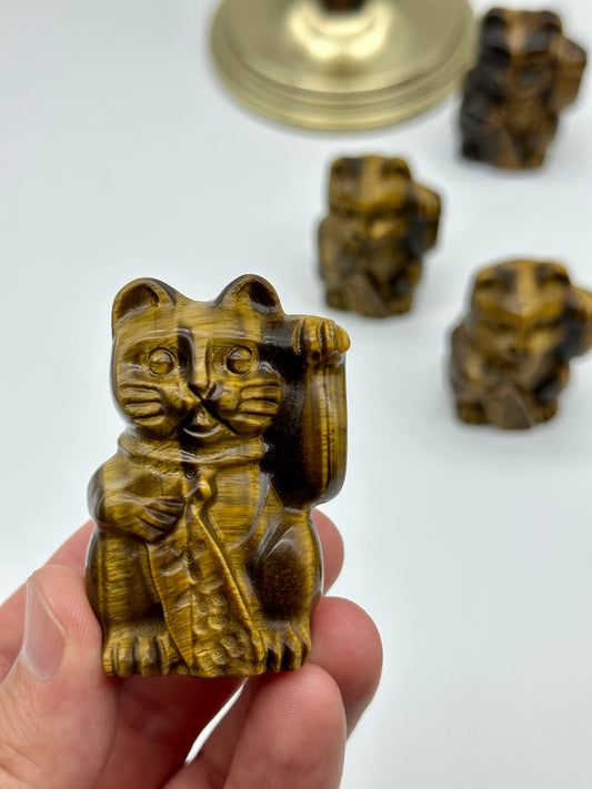 Tiger’s Eye Lucky Cat, Maneki Neko