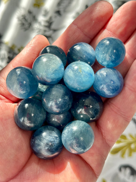 High Quality, Blue Kyanite Mini Spheres