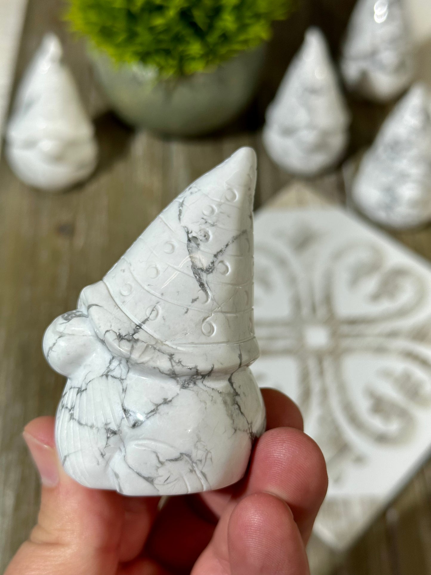 Small Howlite Gnome Carving