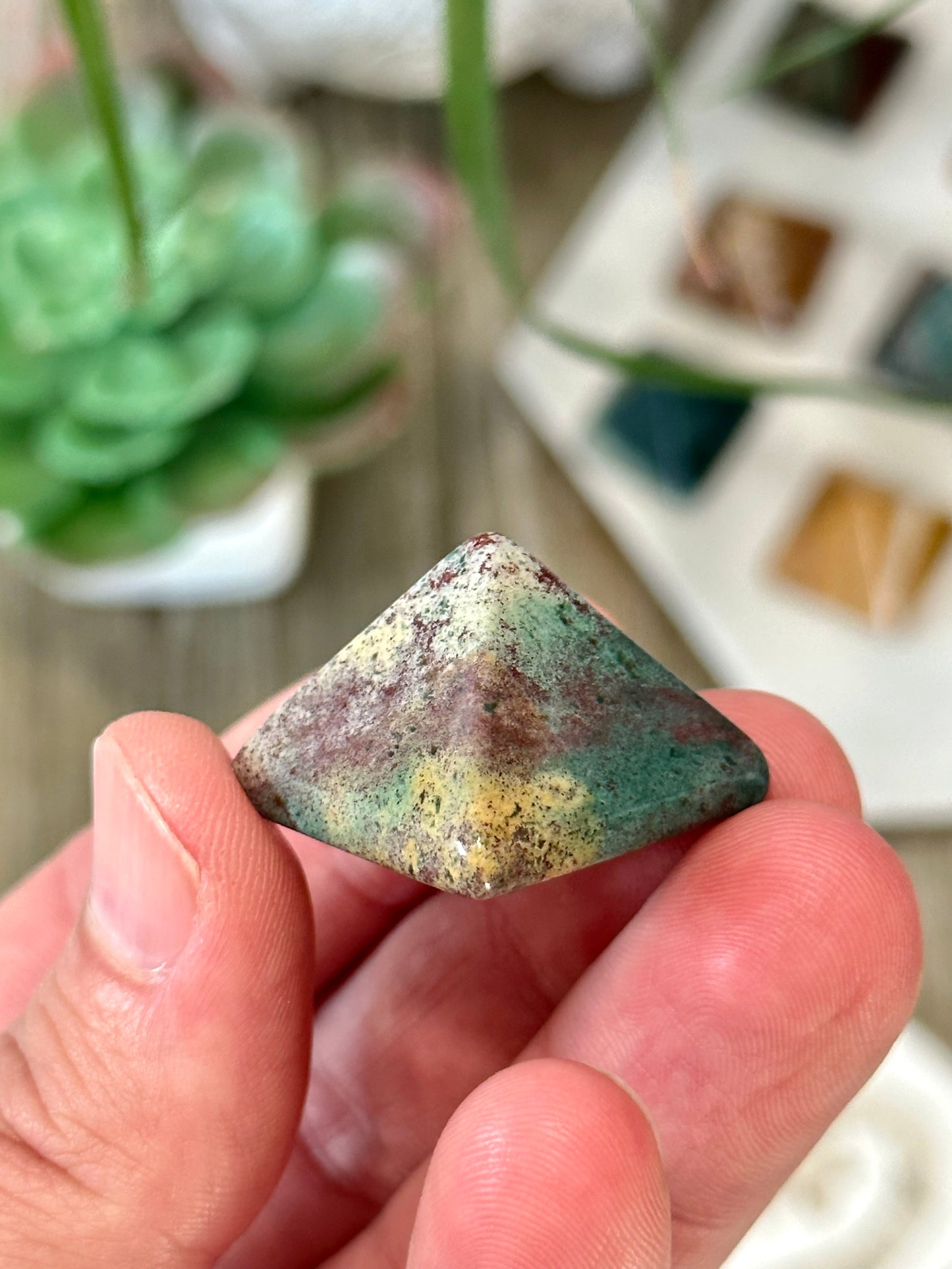 1 Inch Mini Ocean Jasper Pyramid