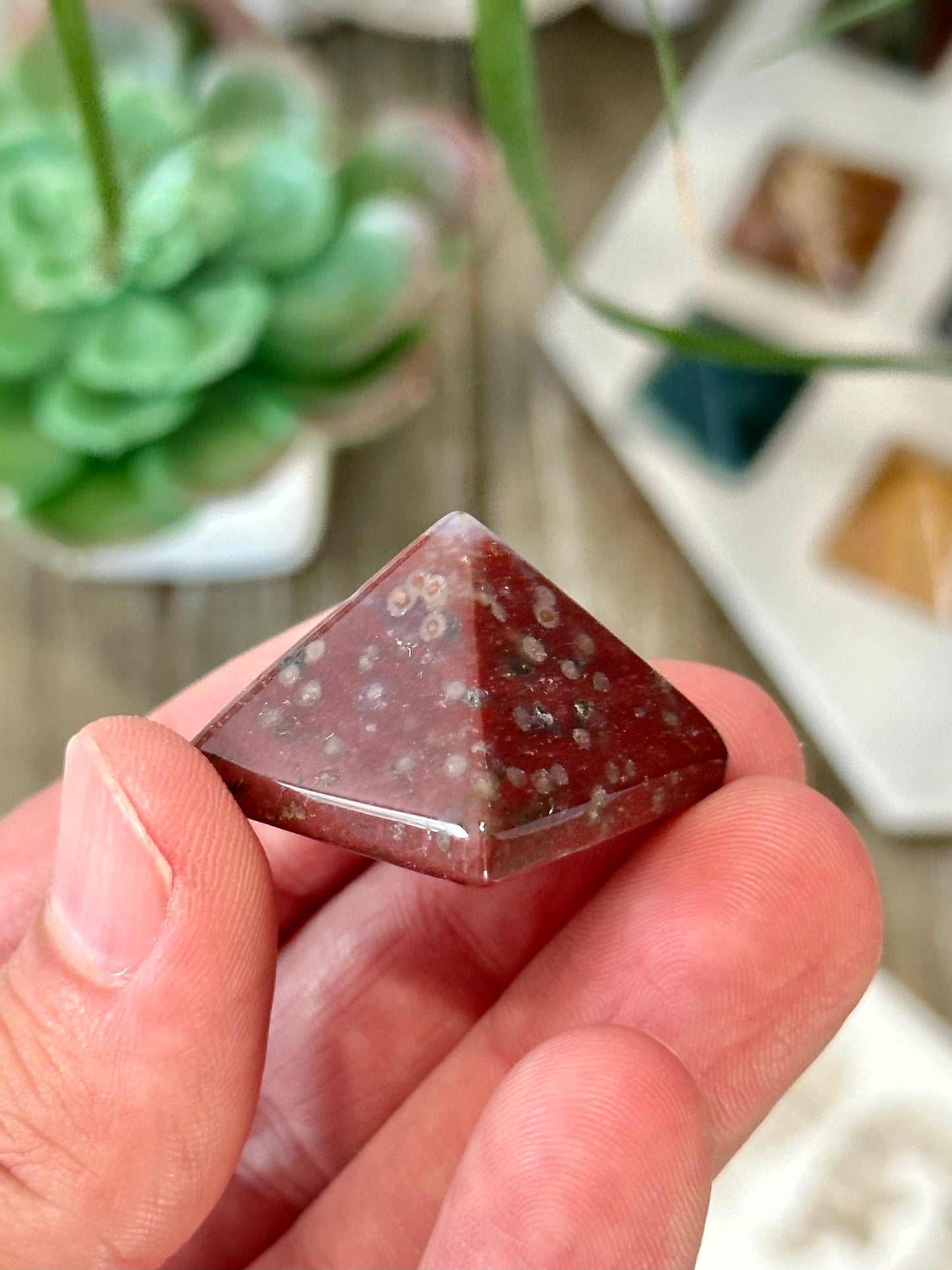 1 Inch Mini Ocean Jasper Pyramid