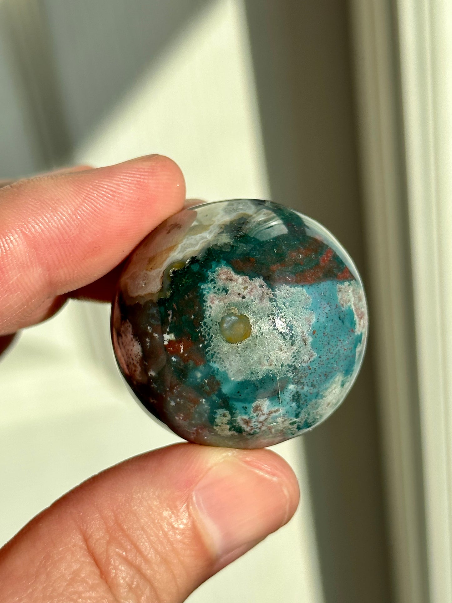 Small Teal Green Ocean Jasper Spheres