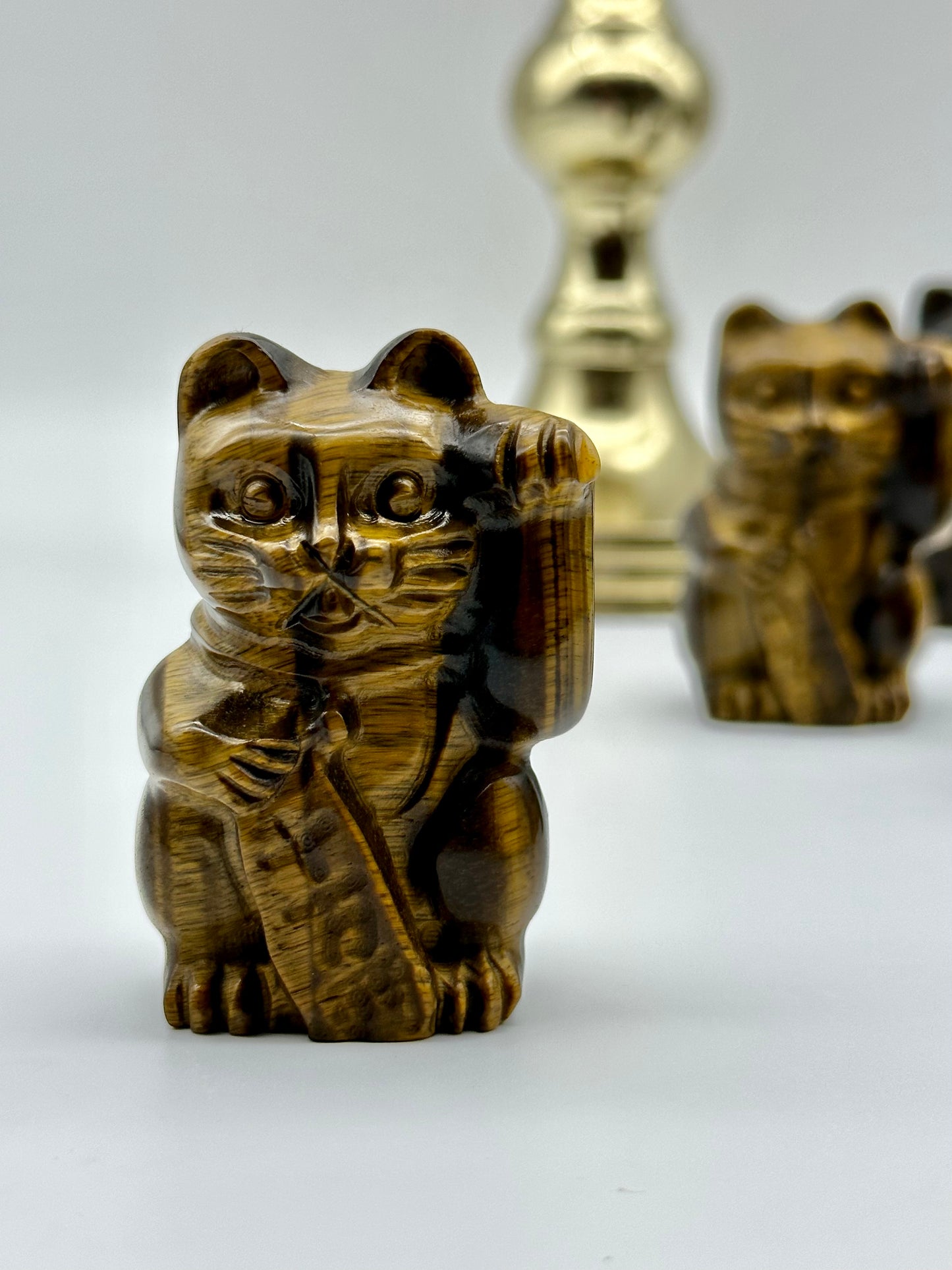 Tiger’s Eye Lucky Cat, Maneki Neko